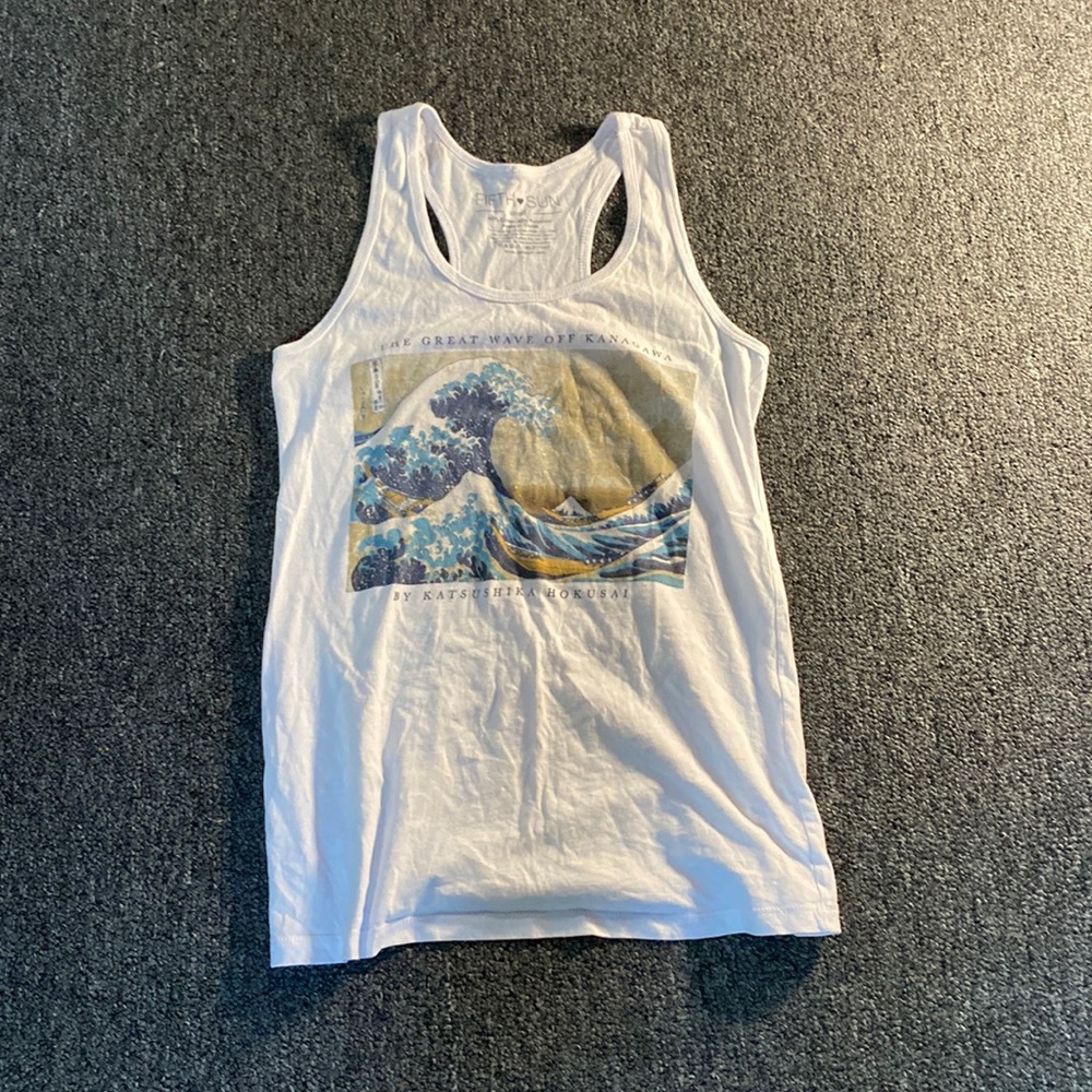 great wave tank-top